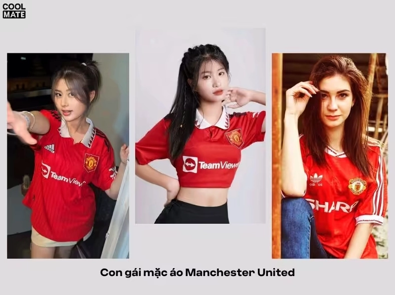 Gái mặc áo bóng đá mu xinh đẹp với nụ cười rạng rỡ