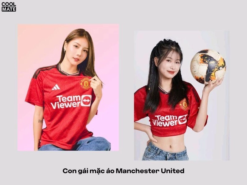 Gái xinh mặc áo Manchester United khoe đường cong sexy