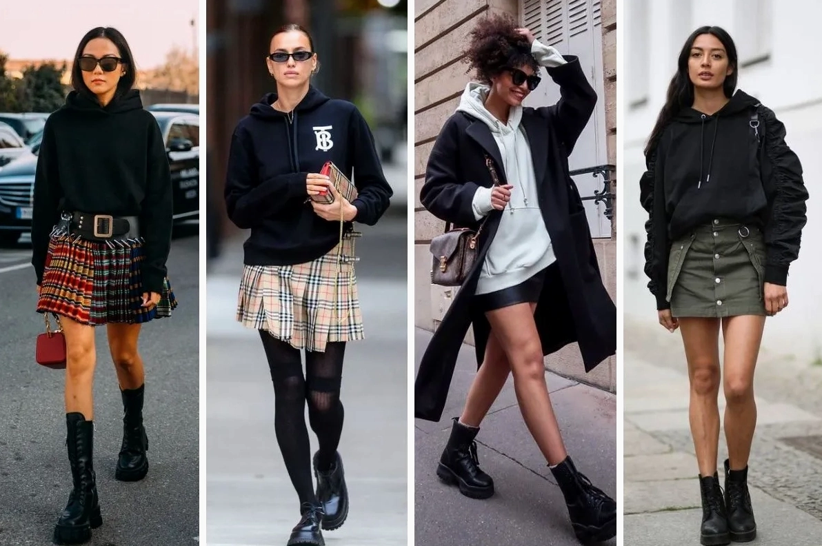 Gái xinh mặc hoodie phối chân váy ngắn đầy gợi cảm và trẻ trung