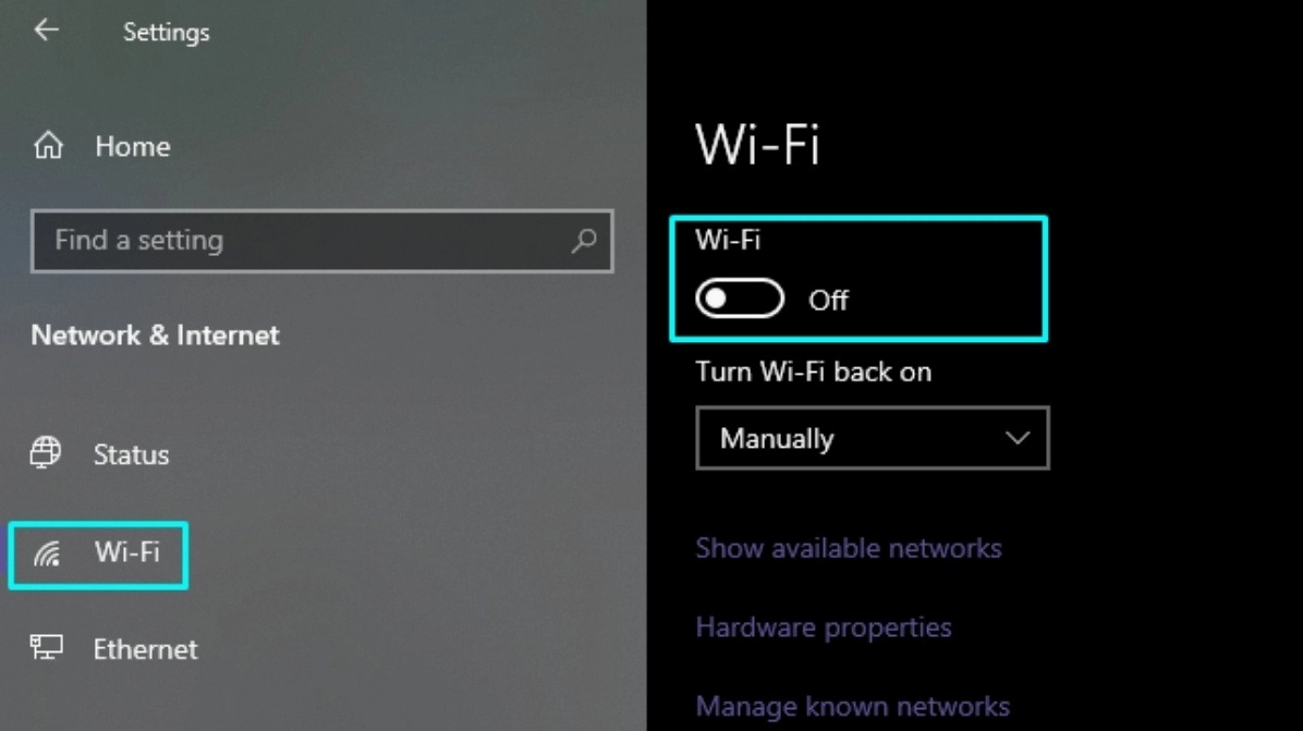 Gạt nút điều khiển sang phía bên phải để mở khóa chức năng mạng
