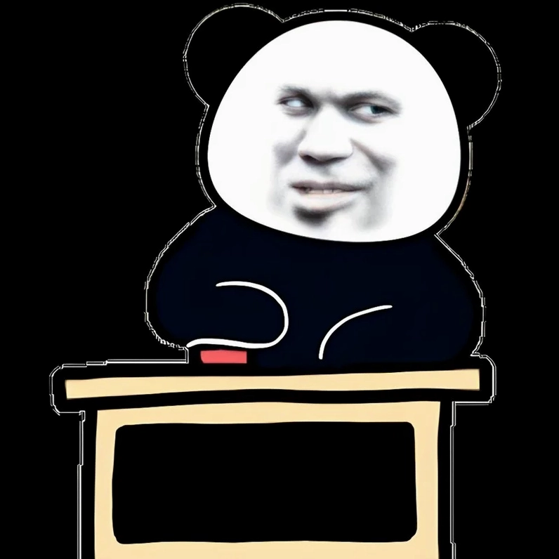 Gấu trúc bựa che miệng cười khúc khích đầy ẩn ý