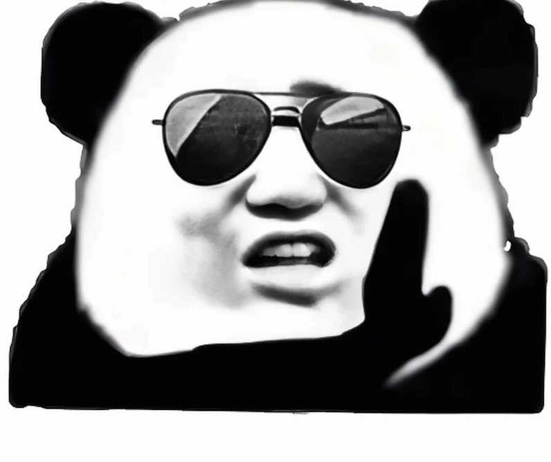 Gấu trúc bựa giơ ngón tay cái tỏ vẻ đồng tình một cách gượng ép