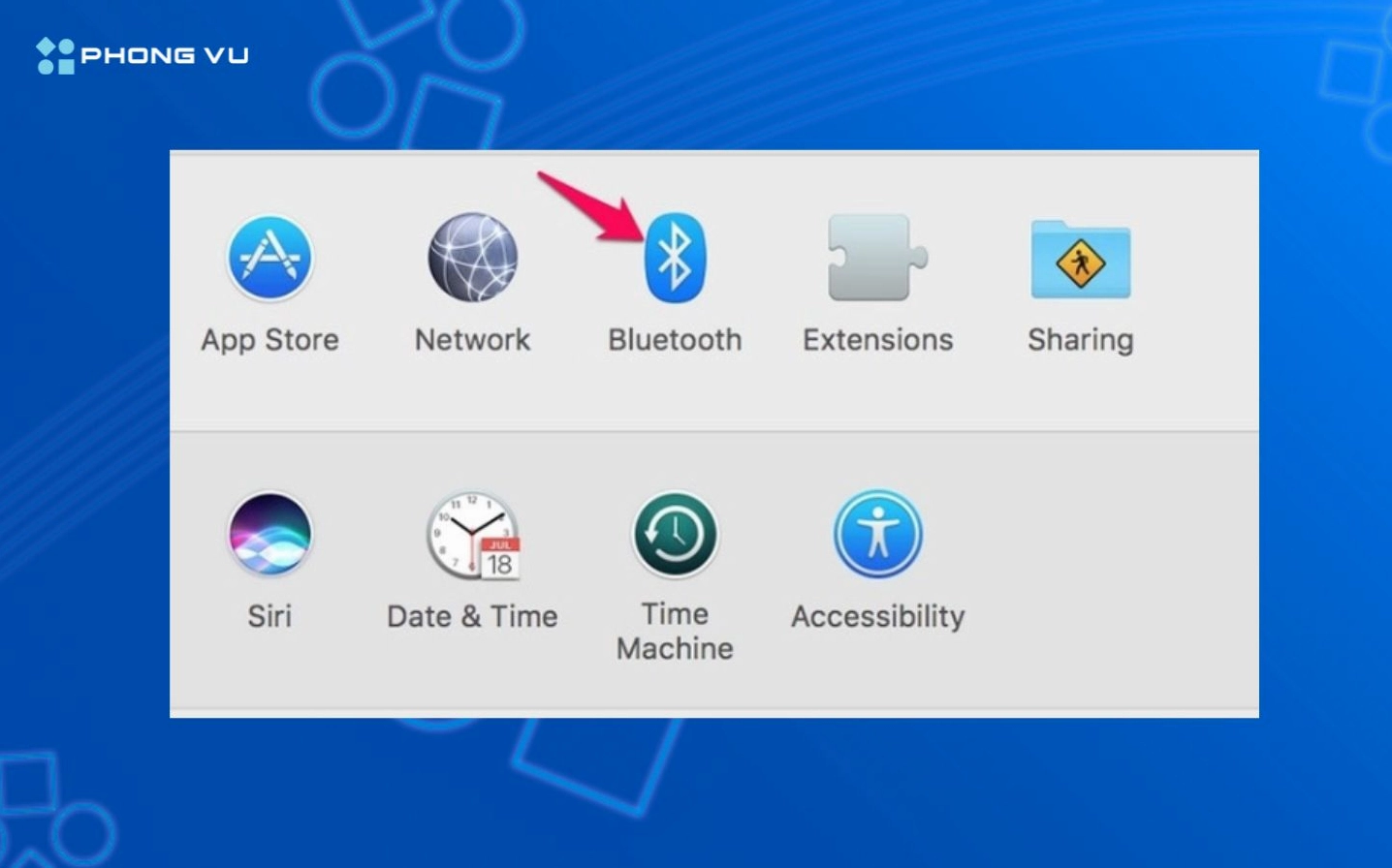 Giao diện chọn Bluetooth trong System Preferences trên macOS