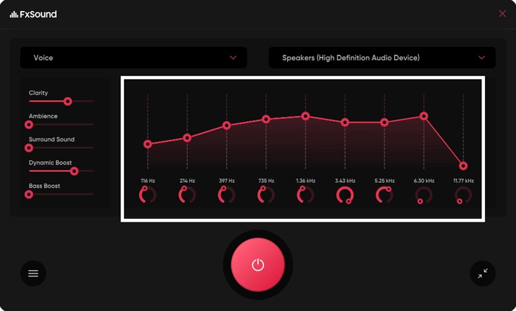 Hướng dẫn chi tiết cách chỉnh âm thanh laptop trên Windows 10 và 11 nhanh chóng 3 Giao diện công cụ FXSound hỗ trợ cải thiện chất lượng âm thanh máy tính