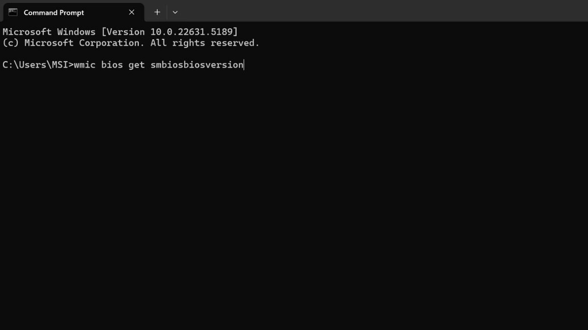 Hướng dẫn chi tiết cách cài đặt BIOS cho laptop Dell nhanh chóng 16 Giao diện cửa sổ Command Prompt trên Windows