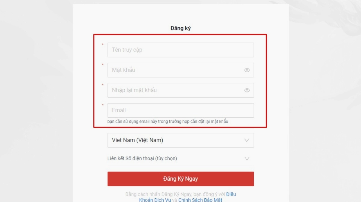 Hướng dẫn chi tiết cách tải fifa trên laptop an toàn và hiệu quả nhất năm 2026 15 Giao diện đăng ký tài khoản mới yêu cầu điền tên người dùng mật khẩu và địa chỉ hòm thư điện tử