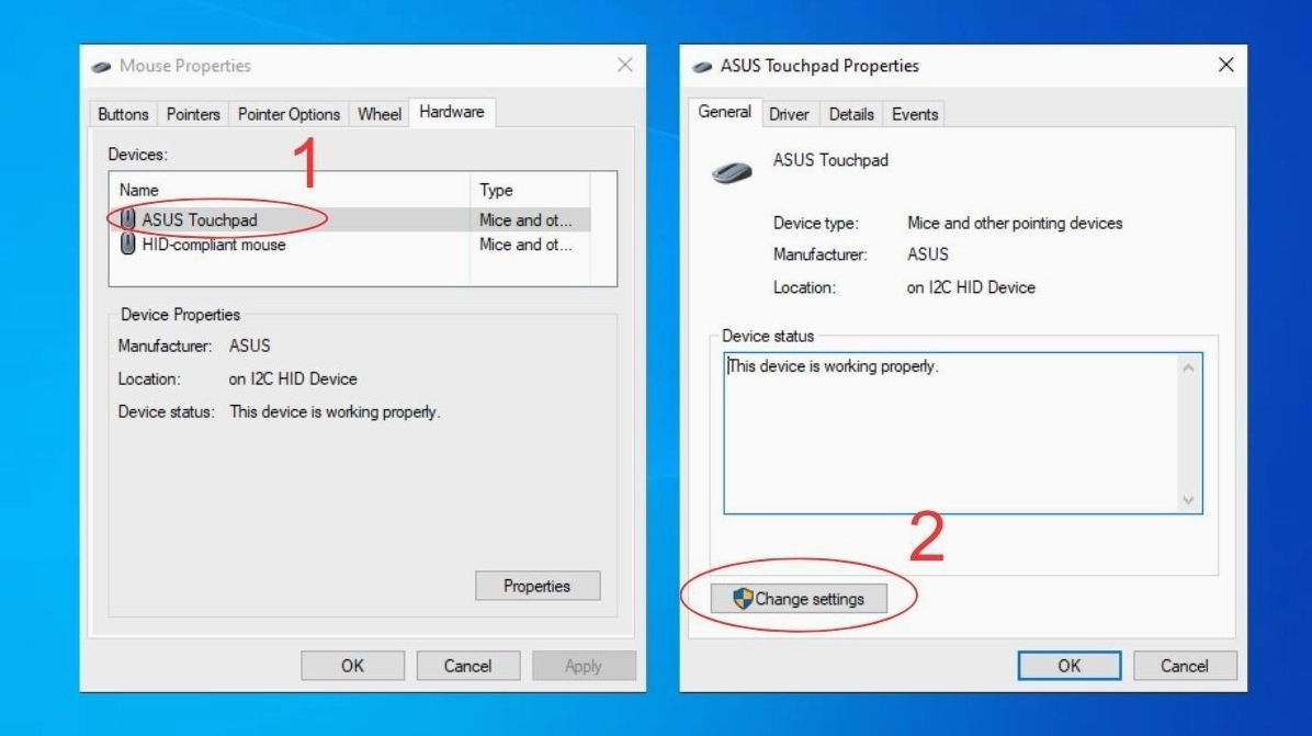 Giao diện danh sách phần cứng hiển thị các thiết bị đang kết nối với máy tính