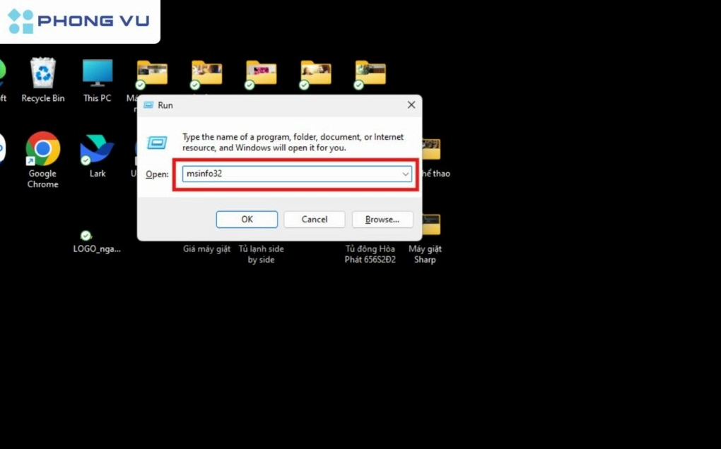 Giao diện hộp thoại System Information trên màn hình máy tính Windows