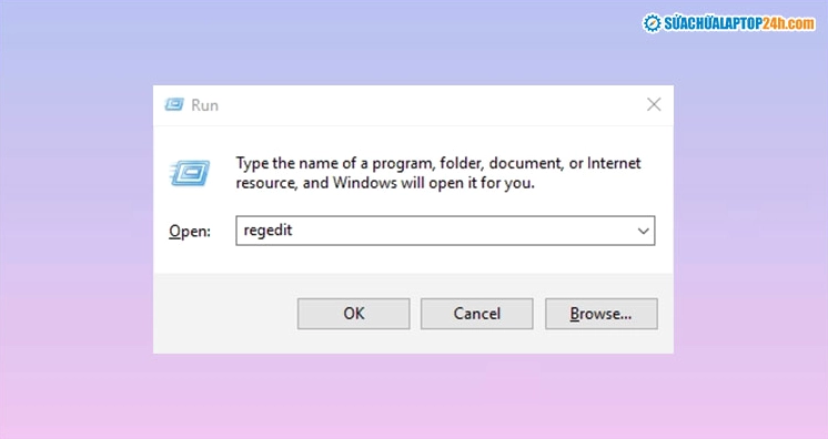 Giao diện khi mở cửa sổ Registry Editor để chỉnh sửa