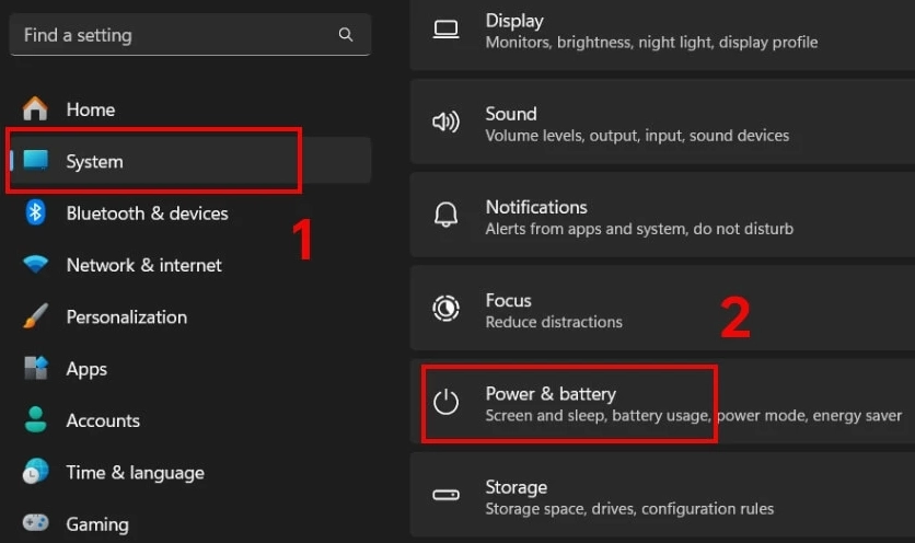 Giao diện kích hoạt tính năng tiết kiệm năng lượng trên hệ điều hành Windows