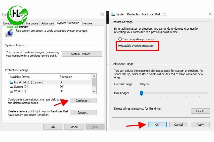 Giao diện máy tính sau khi được tối ưu hóa thành công