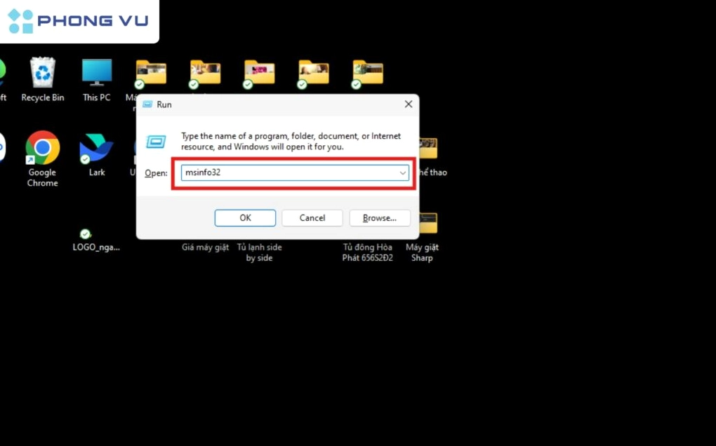 Giao diện mở hộp thoại System Information trên máy tính