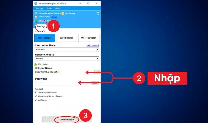 Hướng dẫn chi tiết cách phát wifi từ laptop cực kỳ đơn giản và hiệu quả nhất 17 Giao diện phần mềm Connectify phát mạng trên Windows