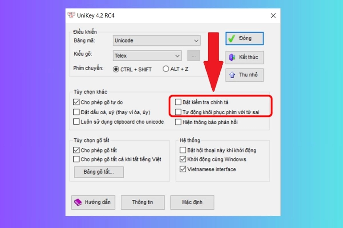 Giao diện phần mềm Unikey trên máy tính Windows đang được kiểm tra cài đặt