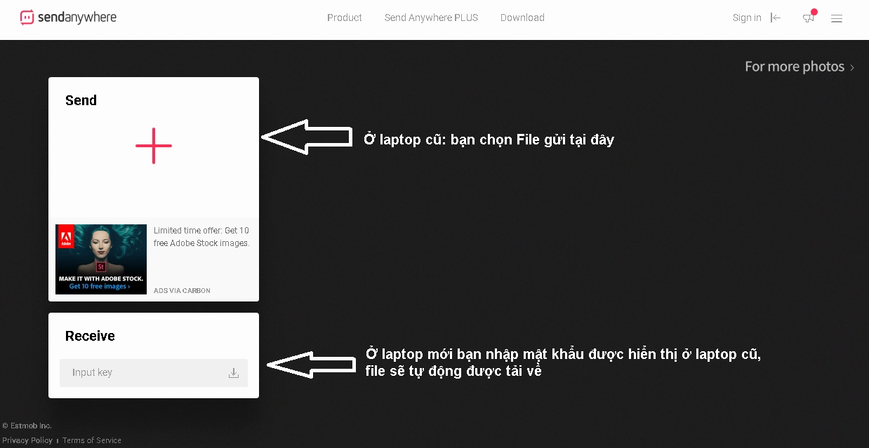giao diện Sen Anywhere
