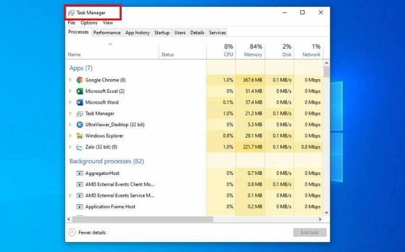 Giao diện Task Manager hiển thị thông số GPU trên laptop Dell