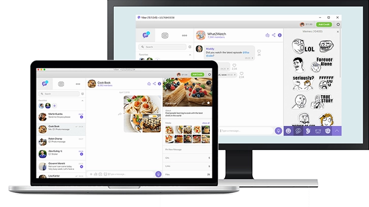Giao diện trang chủ giới thiệu phiên bản Viber dành cho thiết bị để bàn