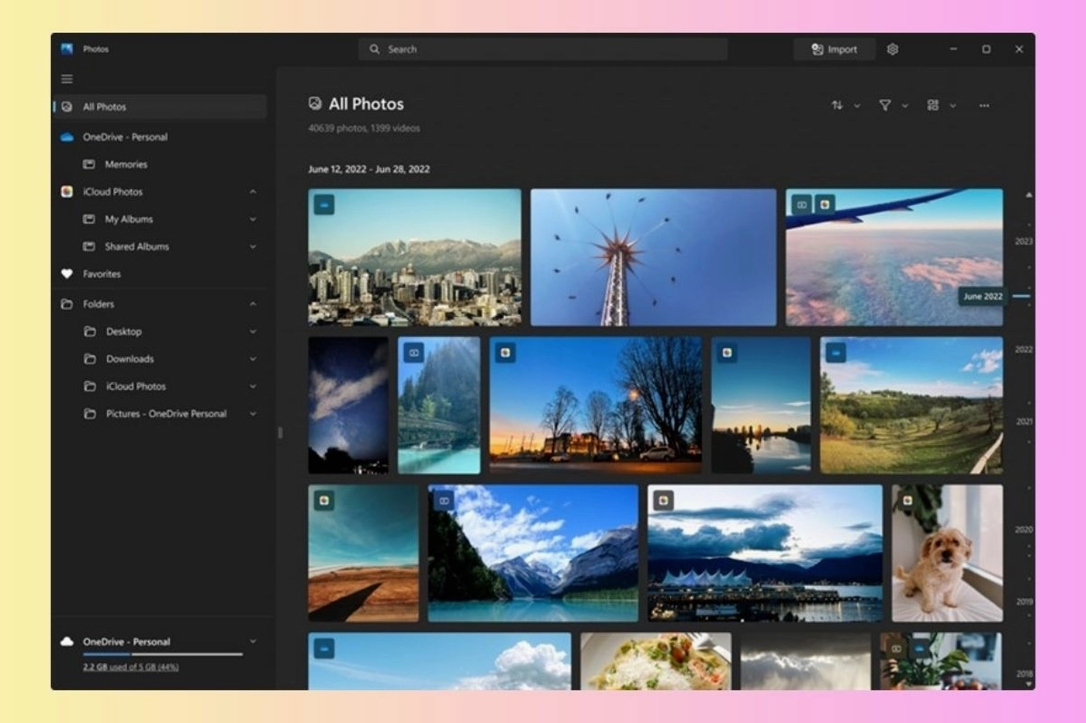 Hướng dẫn chi tiết cách chỉnh ảnh đẹp trên laptop hiệu quả nhanh chóng 1 Giao diện ứng dụng Photos được tích hợp sẵn trên hệ điều hành Windows 10 và Windows 11