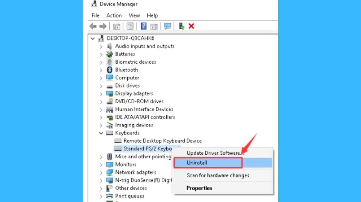 Hướng dẫn chi tiết cách mở nguồn laptop Dell khi gặp sự cố không lên màn hình 20 Gỡ cài đặt và cài lại driver