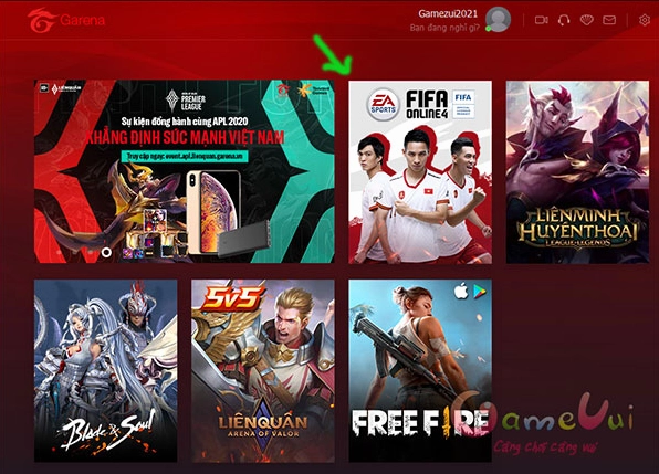 Hướng dẫn chi tiết cách tải fifa trên laptop an toàn và hiệu quả nhất năm 2026 22 Hành động nhấp chuột vào khung hình chứa biểu tượng của trò chơi bóng đá