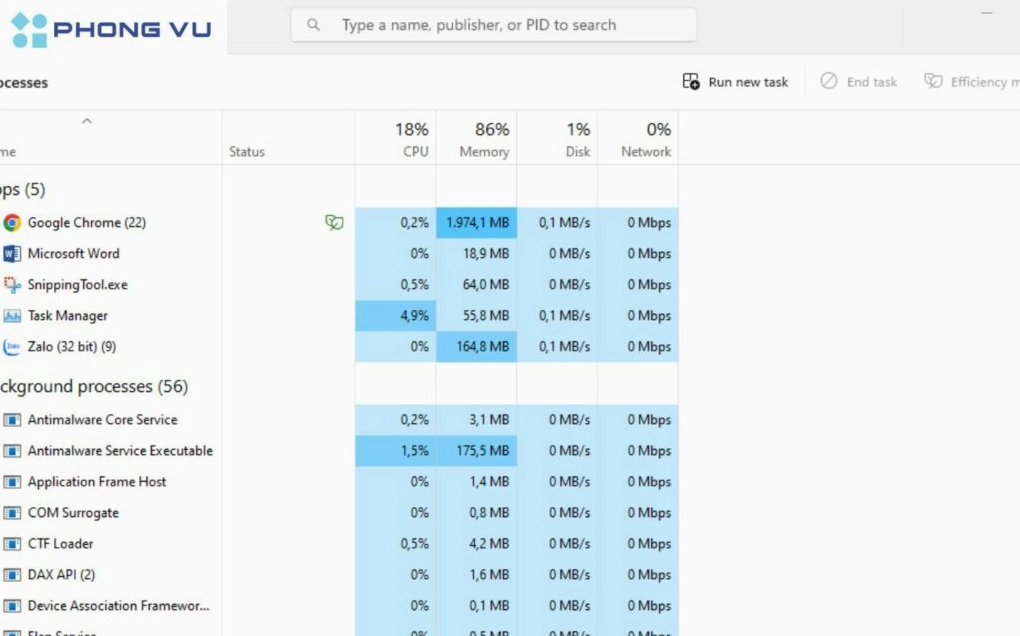 Hiển thị thông tin chi tiết của laptop thông qua phần mềm