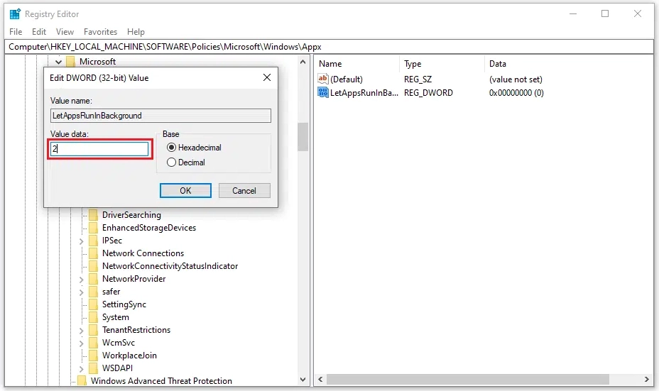 Hiển thị trạng thái Disabled của một ứng dụng sau khi đã được vô hiệu hóa thành công