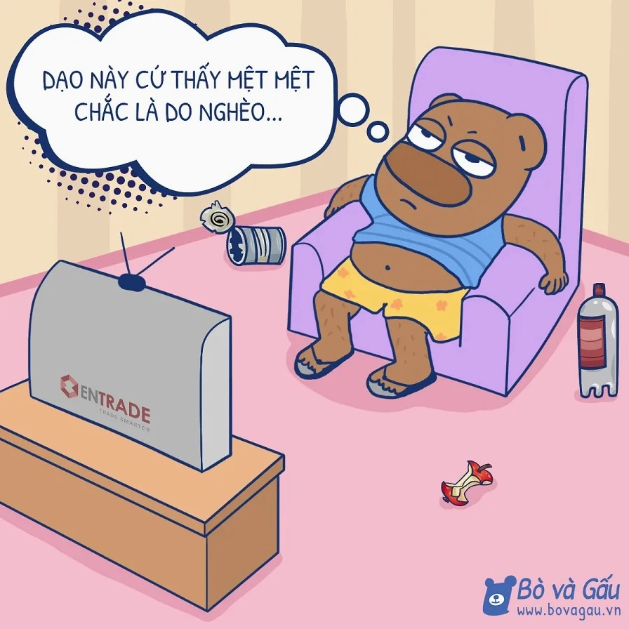 Hình ảnh chế mệt mỏi vì phải gồng gánh sự nghèo đói quá lâu