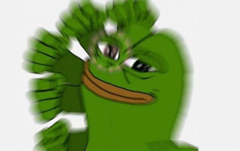 Hình ảnh ếch xanh giận dữ đập bàn