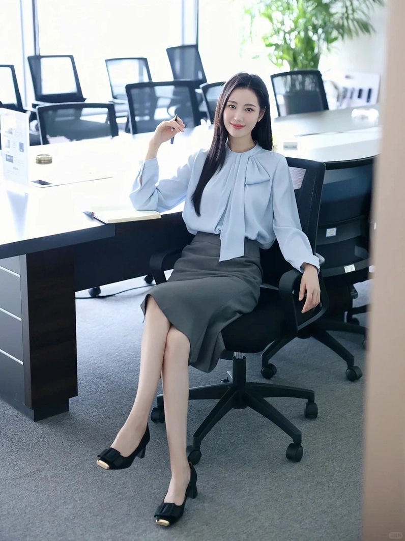 Hình ảnh gái mặc đồ công sở phong cách Hàn Quốc thời trang chuẩn Kpop