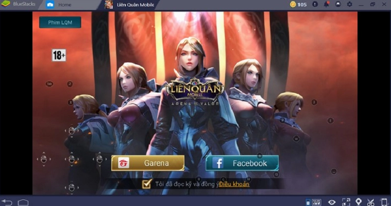 Hình ảnh game Liên Quân Mobile đang chạy trên máy tính