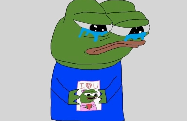 Hình ảnh meme ếch xanh cô đơn một mình