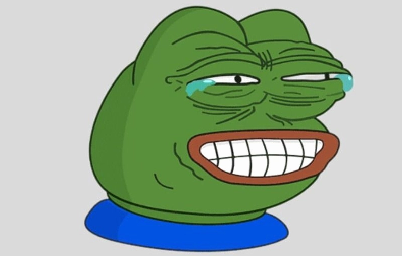 Hình ảnh meme ếch xanh tự mãn với nụ cười bí ẩn