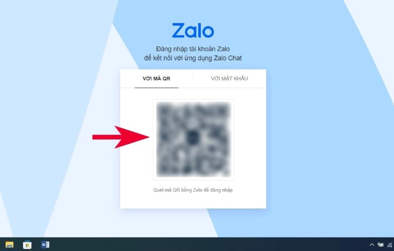Hình ảnh minh họa bước 1 trong cách đăng nhập Zalo trên máy tính bằng mã QR code