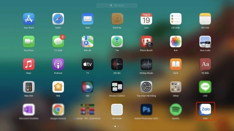 Hình ảnh minh họa bước 5 hoàn tất quá trình cài đặt Zalo về máy tính trên Macbook