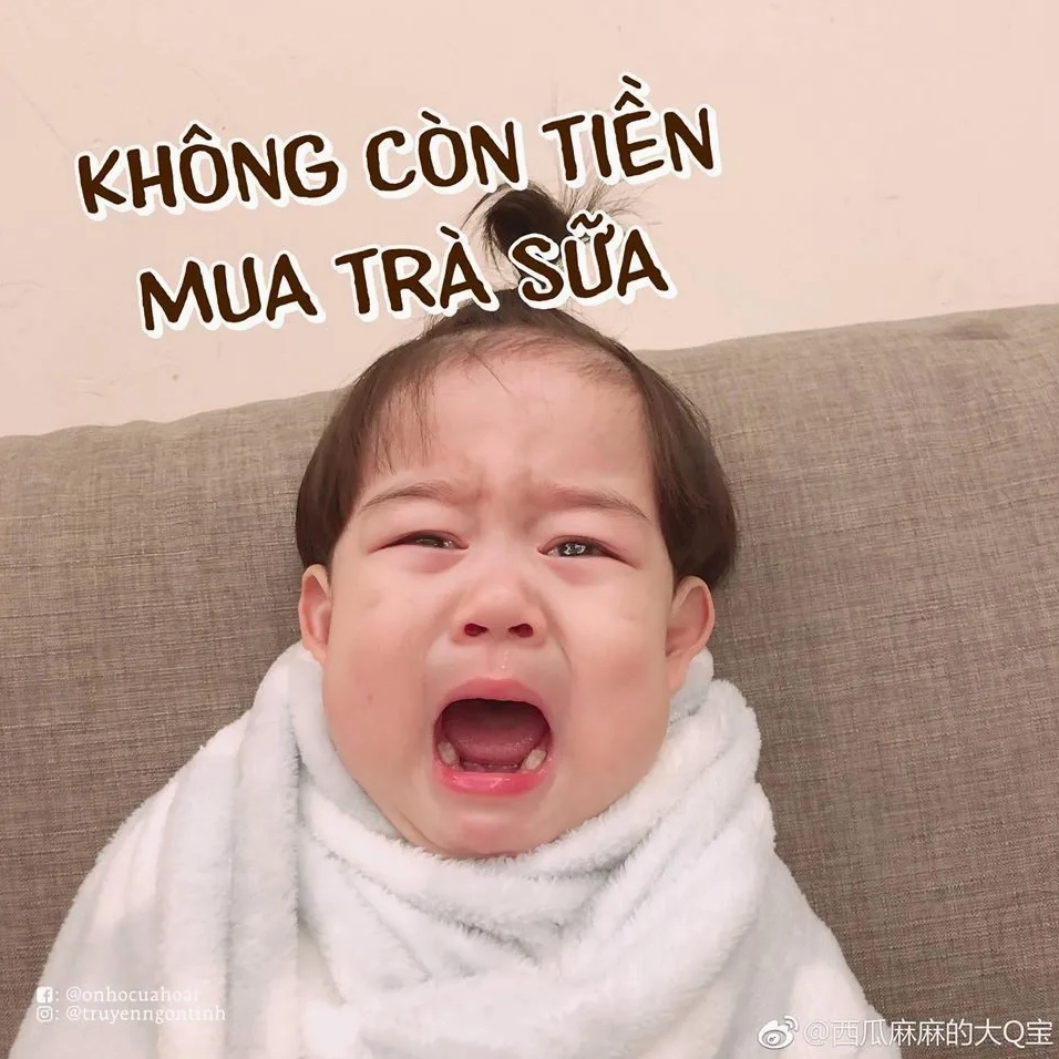 Hình ảnh vật vã vì thèm trà sữa nhưng lại không có tiền để mua