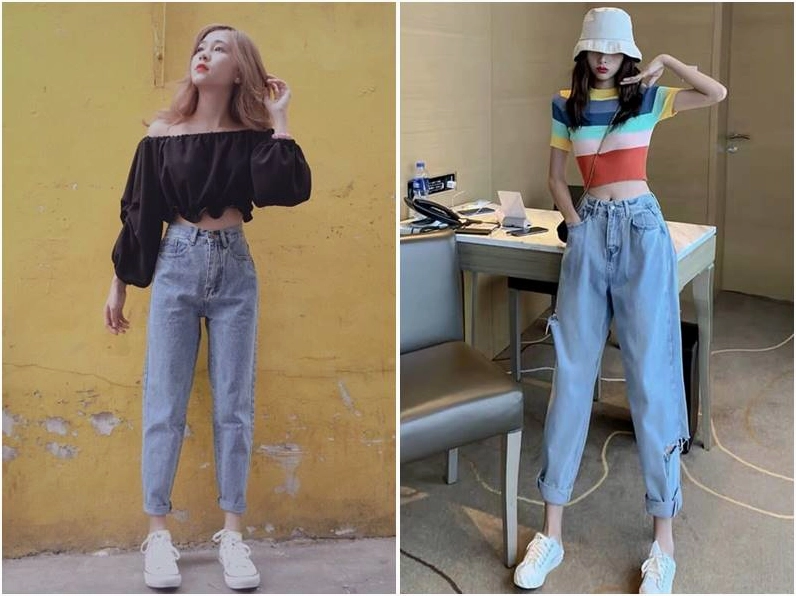 Bộ sưu tập hình ảnh gái xinh mặc áo croptop ngắn siêu quyến rũ 4 Hot girl tự tin khoe cá tính với set đồ áo croptop và quần baggy