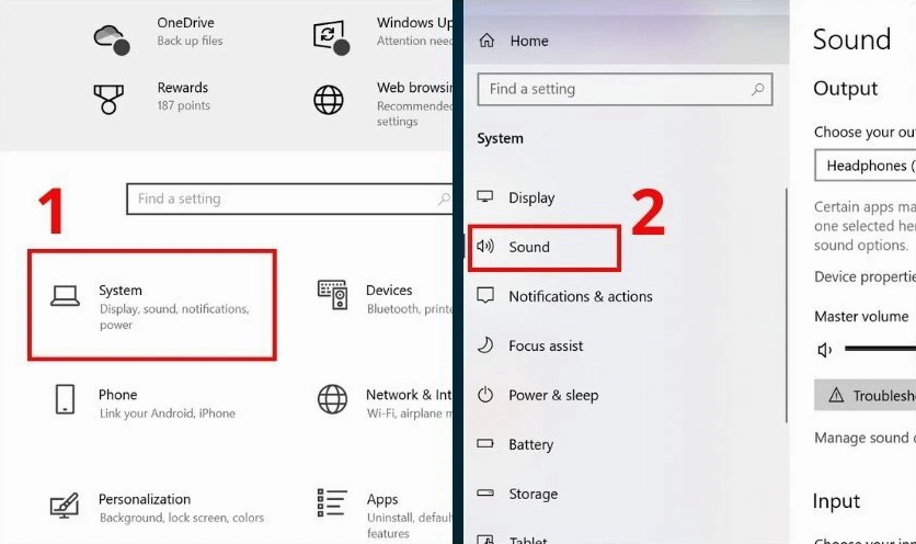 Hướng dẫn bước 1 trong cách test loa laptop trên máy tính sử dụng hệ điều hành Windows