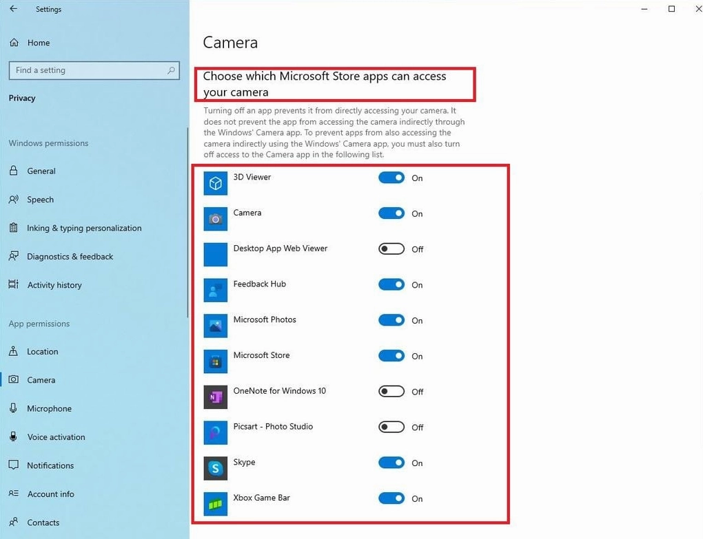 Hướng dẫn cách bật quyền truy cập camera trên laptop chi tiết