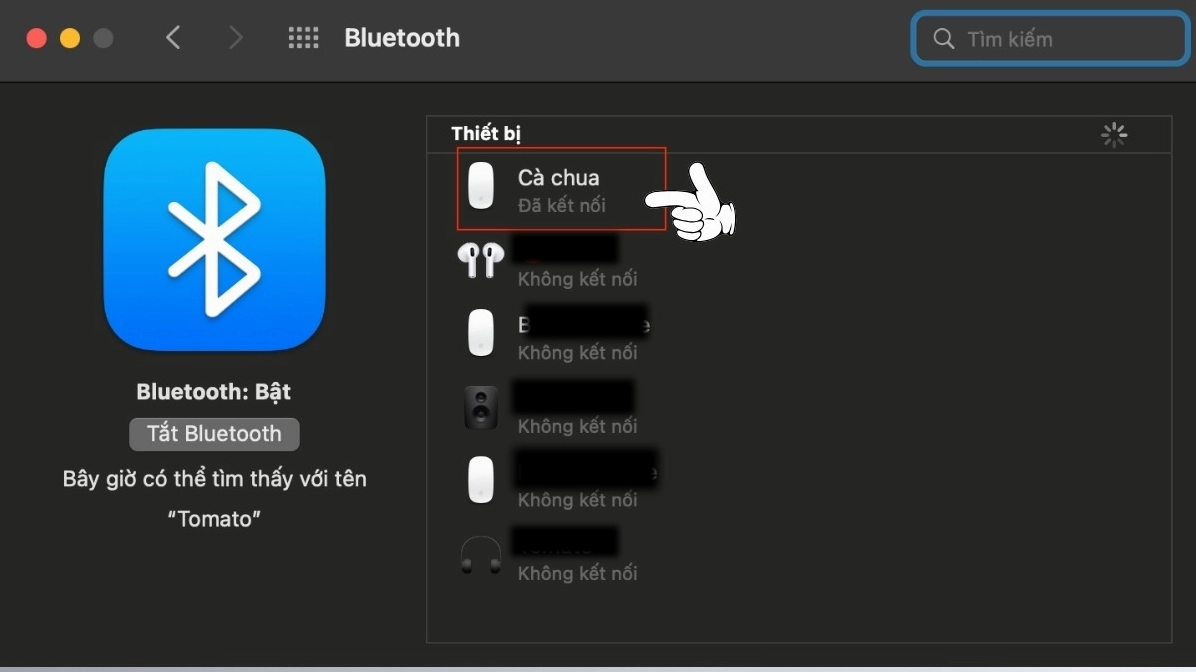 Kết nối chuột bluetooth trên MacOS