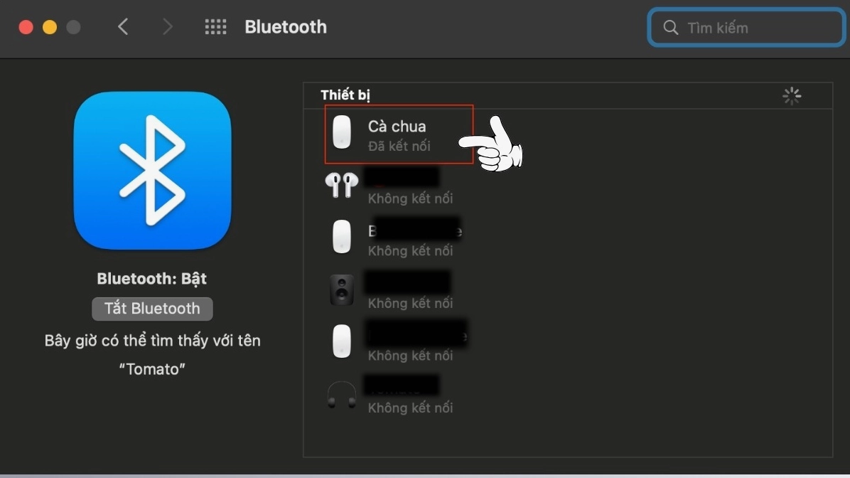 Kết nối chuột bluetooth trên MacOS