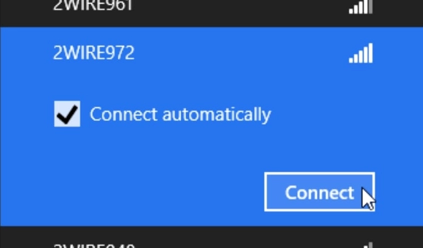Kết nối WiFi cho laptop Windows 8