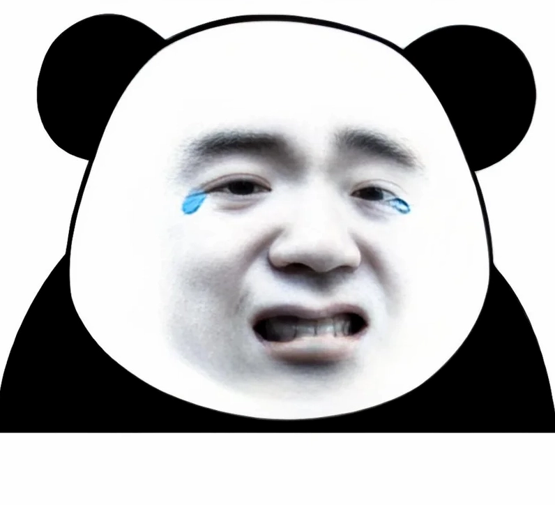 Khuôn mặt gấu trúc bựa đầm đìa mồ hôi vì đối mặt với tình huống khó xử