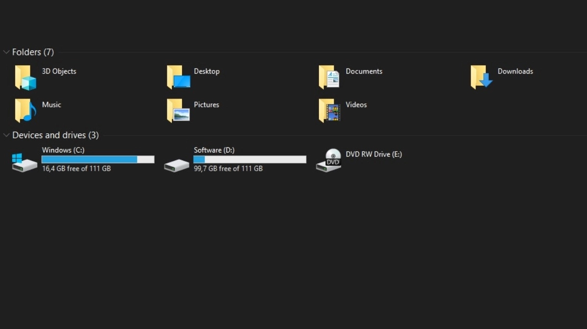 Kiểm tra dung lượng ổ đĩa còn trống trên This PC của máy tính