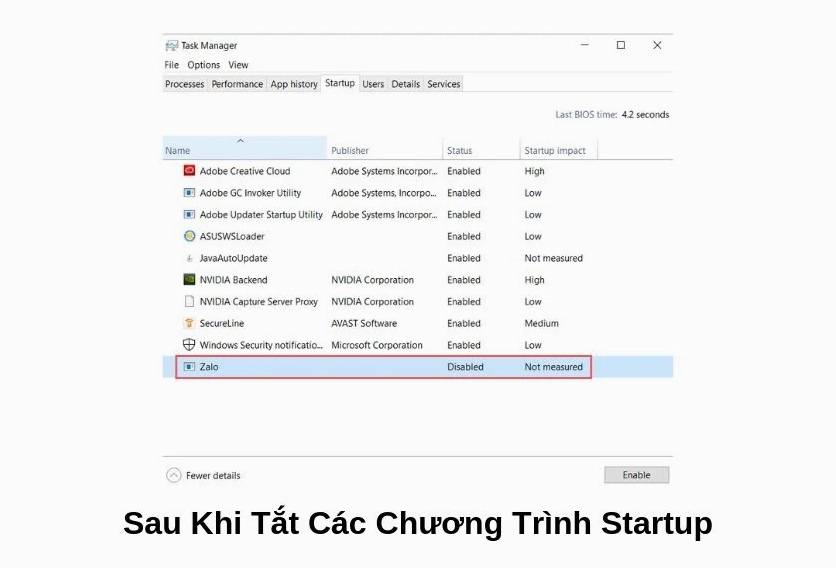 Hướng dẫn chi tiết cách làm cho laptop win 10 chạy nhanh hơn hiệu quả 8 Kiểm tra những chương trình startup trong Task Manager