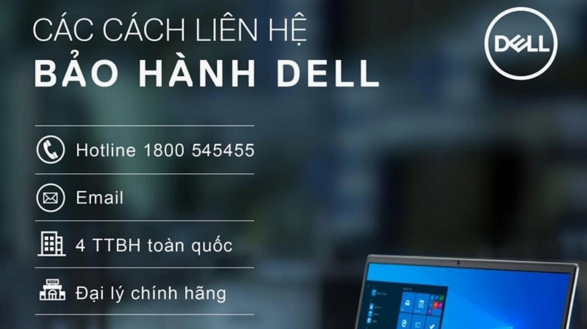 Hướng dẫn chi tiết cách mở nguồn laptop Dell khi gặp sự cố không lên màn hình 30 Liên hệ trung tâm bảo hành Dell