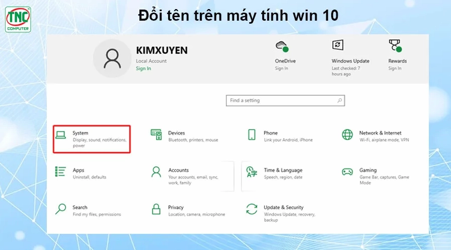 Lỗi không thể thay đổi tên máy tính trên Windows 10