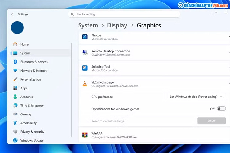 Lựa chọn sử dụng card đồ họa tích hợp thay vì card rời để giảm tiêu thụ điện
