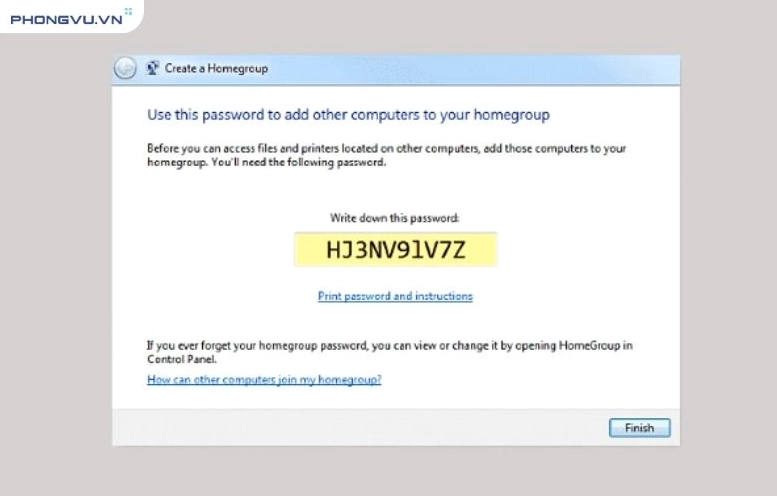Hướng dẫn chi tiết cách thêm máy in vào laptop nhanh chóng và hiệu quả 21 Lưu lại mật khẩu quan trọng của HomeGroup