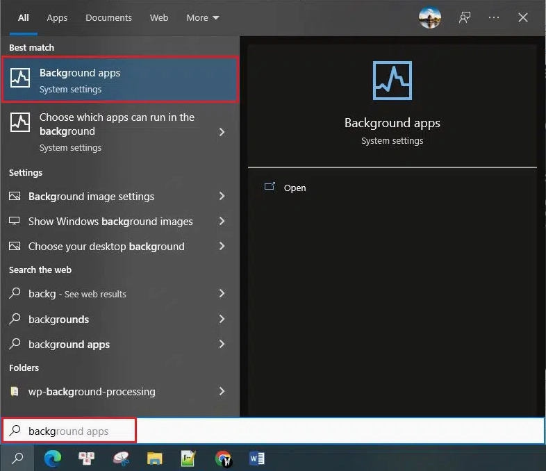 Màn hình hiển thị chi tiết cài đặt của một ứng dụng cụ thể trên hệ điều hành Windows