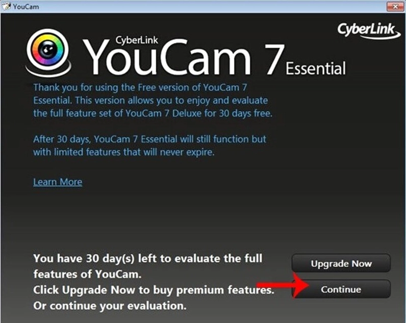 Hướng dẫn chi tiết cách cài webcam cho laptop cực đơn giản tại nhà 28 Màn hình hiển thị giao diện cài đặt thành công ấn chọn nút Tiếp tục để hoàn tất trên Windows 7